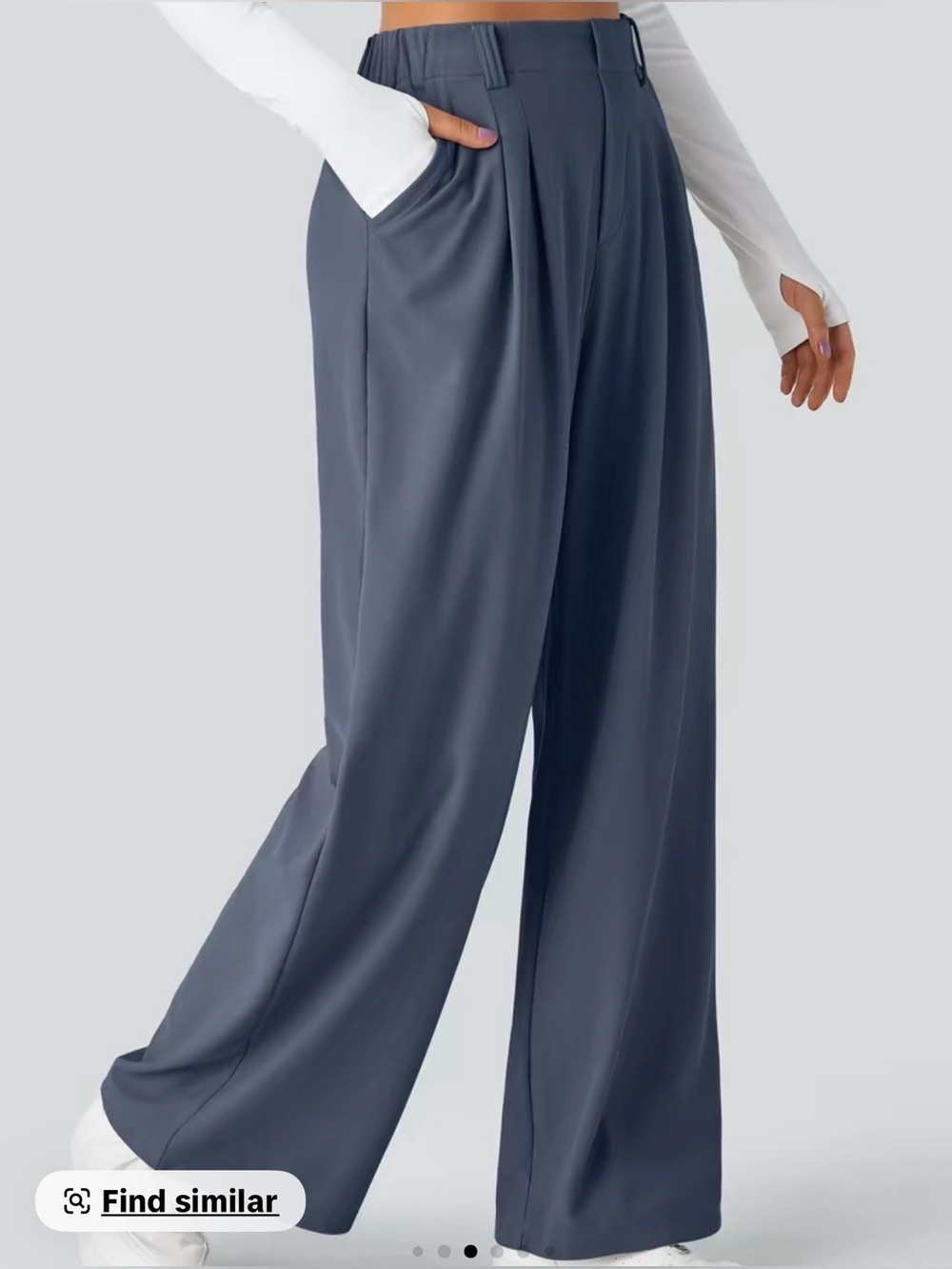 HALARA High Waisted Plicated Side Pocket Pants